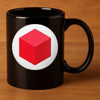 Red Cube Next Level 11oz C Handle Ceramic Mug