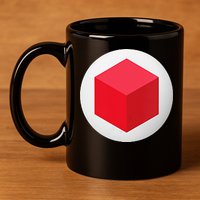 Red Cube Next Level 11oz C Handle Ceramic Mug
