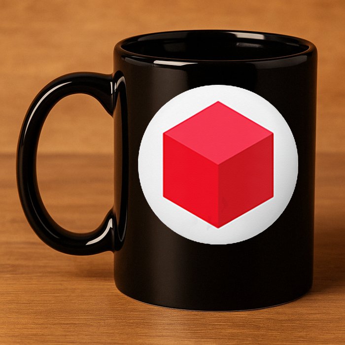 Red Cube Next Level 11oz C Handle Ceramic Mug
