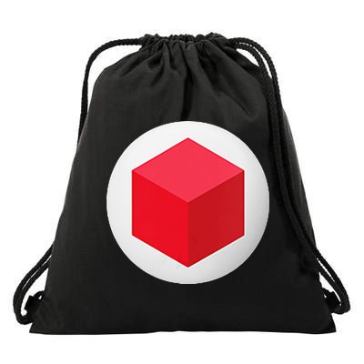 Red Cube Next Level Drawstring Bag