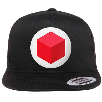 Red Cube Next Level Flatbill Hat