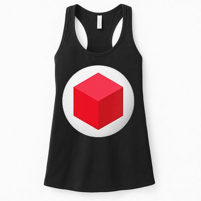 Red Cube Next Level Womens Tank Top