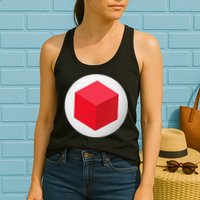 Red Cube Next Level Womens Tank Top