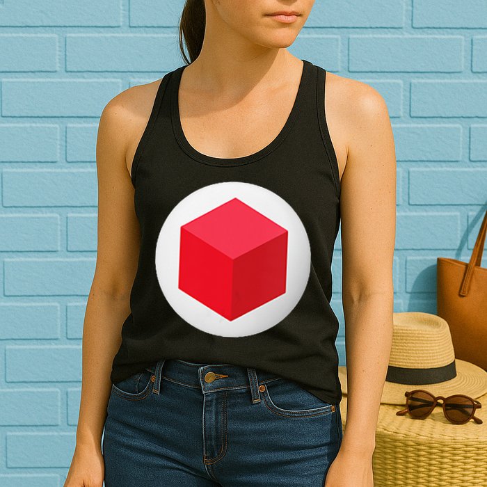 Red Cube Next Level Womens Tank Top
