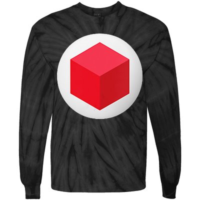 Red Cube Next Level Tie-Dye Long Sleeve Shirt
