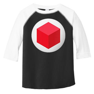 Red Cube Next Level Toddler Fine Jersey T-Shirt