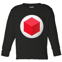 Red Cube Next Level Toddler Long Sleeve Shirt