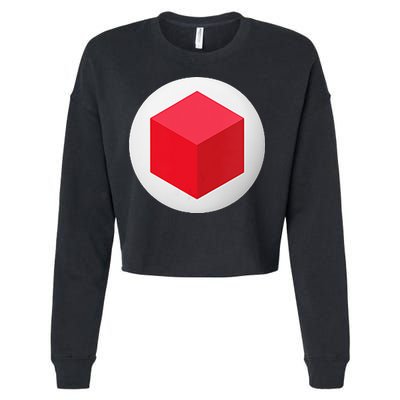 Red Cube Next Level Cropped Pullover Crew