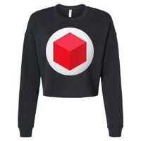 Red Cube Next Level Cropped Pullover Crew