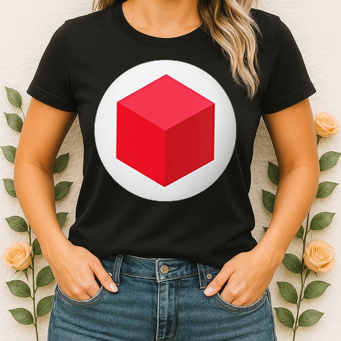 Red Cube Next Level Womens T-Shirt