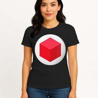 Red Cube Next Level Womens T-Shirt
