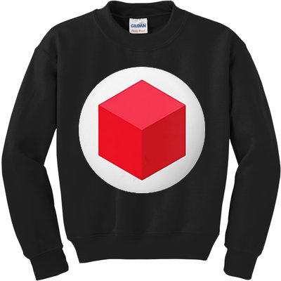 Red Cube Next Level Kids Sweatshirt