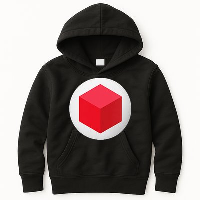 Red Cube Next Level Kids Hoodie