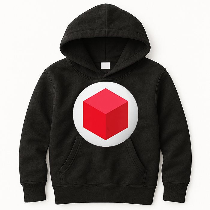 Red Cube Next Level Kids Hoodie