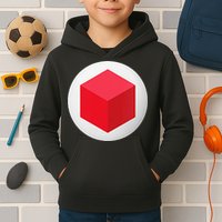 Red Cube Next Level Kids Hoodie