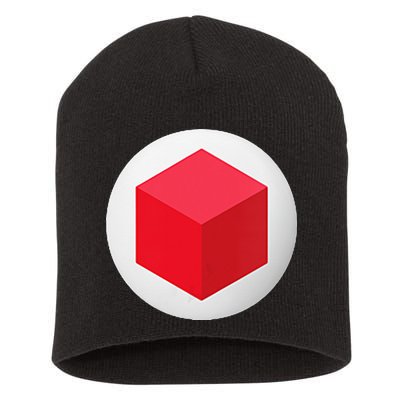 Red Cube Next Level Short Acrylic Beanie