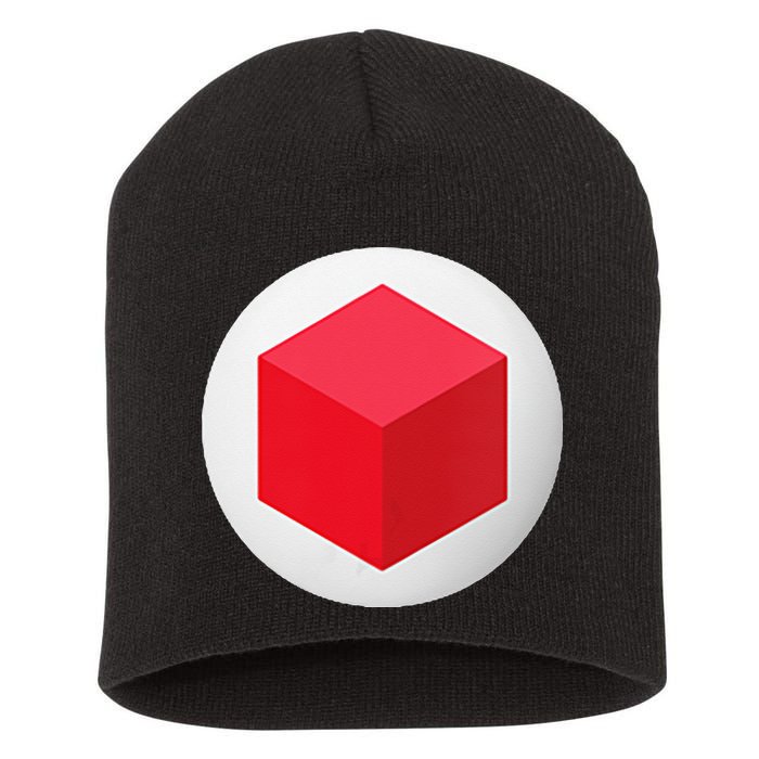 Red Cube Next Level Short Acrylic Beanie