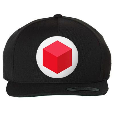 Red Cube Next Level Wool Snapback Cap