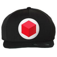 Red Cube Next Level Wool Snapback Cap