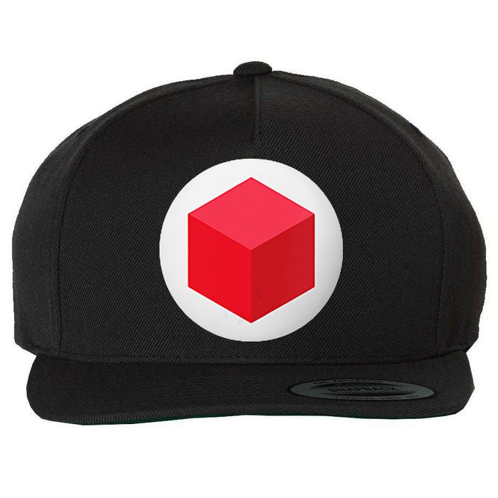 Red Cube Next Level Wool Snapback Cap