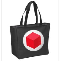 Red Cube Next Level Zip Tote Bag