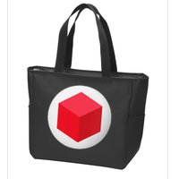 Red Cube Next Level Zip Tote Bag