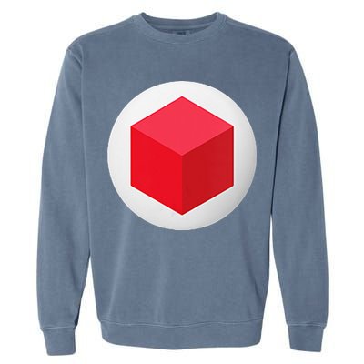 Red Cube Next Level Garment-Dyed Sweatshirt