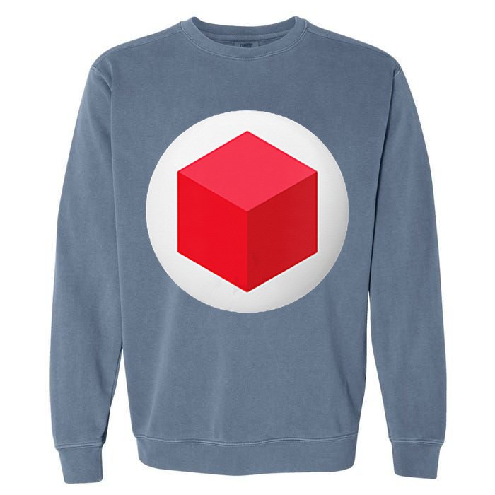 Red Cube Next Level Garment-Dyed Sweatshirt