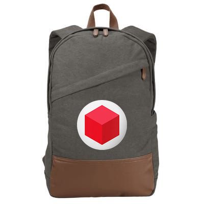 Red Cube Next Level Cotton Canvas Backpack