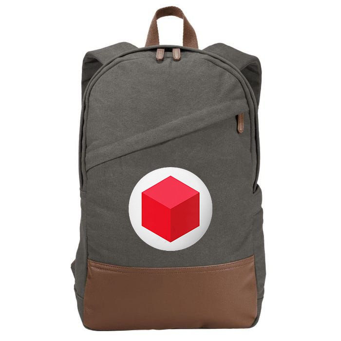 Red Cube Next Level Cotton Canvas Backpack