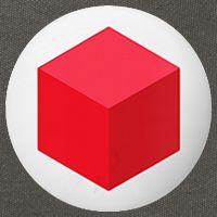 Red Cube Next Level Cotton Canvas Backpack