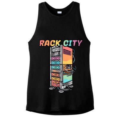 Rack City Network Server Rack Network Engineer Homelab Ladies PosiCharge Tri-Blend Wicking Tank