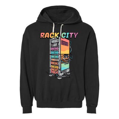 Rack City Network Server Rack Network Engineer Homelab Garment-Dyed Fleece Hoodie