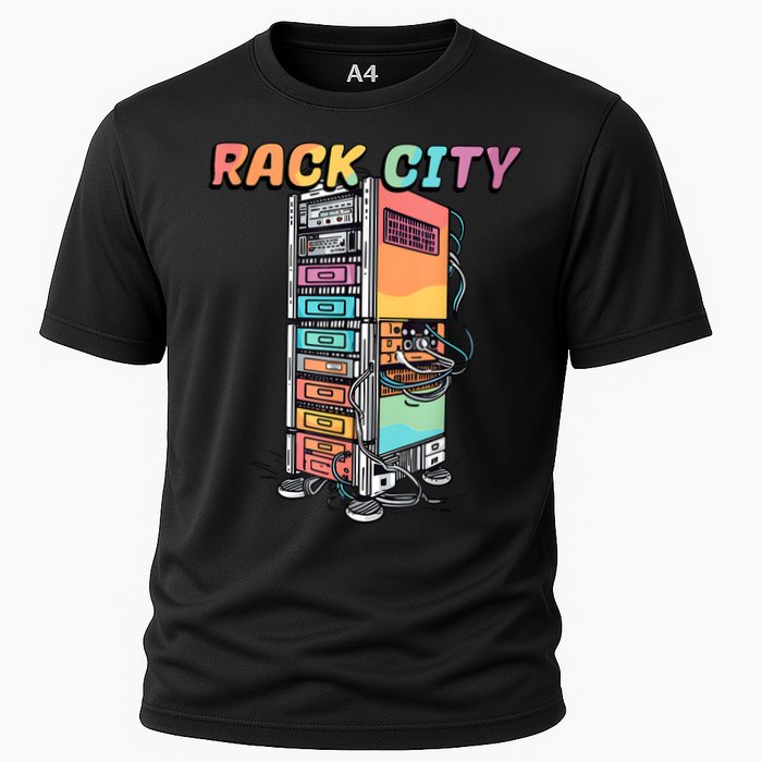 Rack City Network Server Rack Network Engineer Homelab Performance Shirt