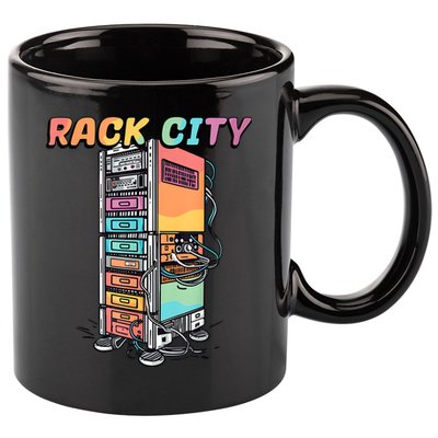 Rack City Network Server Rack Network Engineer Homelab 11oz C Handle Ceramic Mug