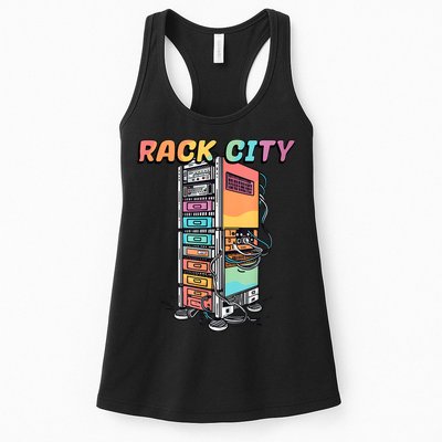 Rack City Network Server Rack Network Engineer Homelab Womens Tank Top