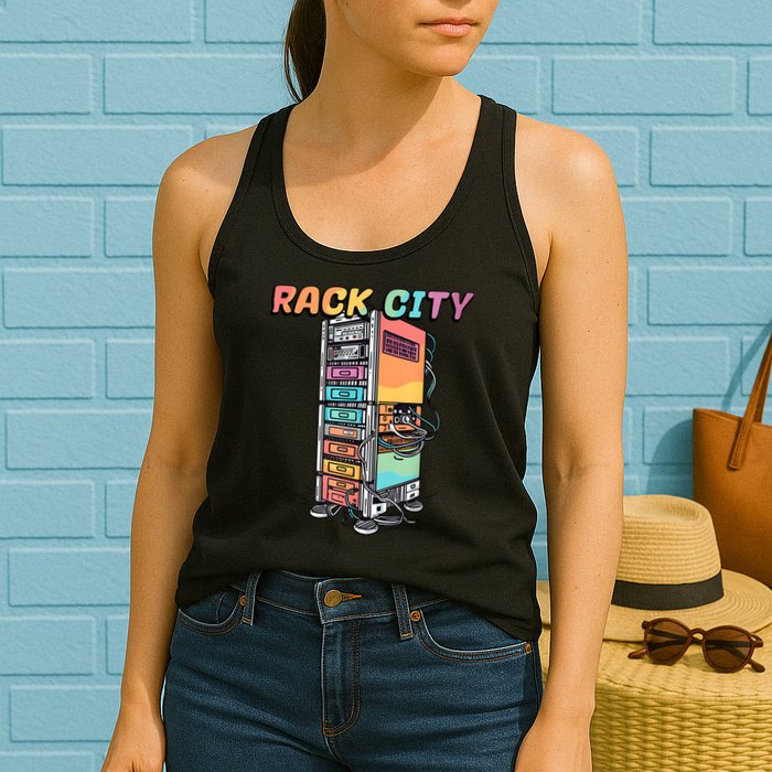Rack City Network Server Rack Network Engineer Homelab Womens Tank Top