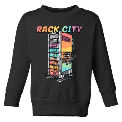 Rack City Network Server Rack Network Engineer Homelab Toddler Sweatshirt