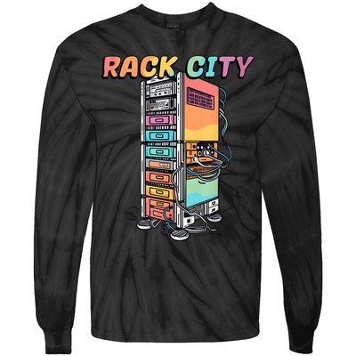 Rack City Network Server Rack Network Engineer Homelab Tie-Dye Long Sleeve Shirt