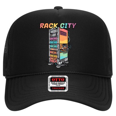 Rack City Network Server Rack Network Engineer Homelab Trucker Hat