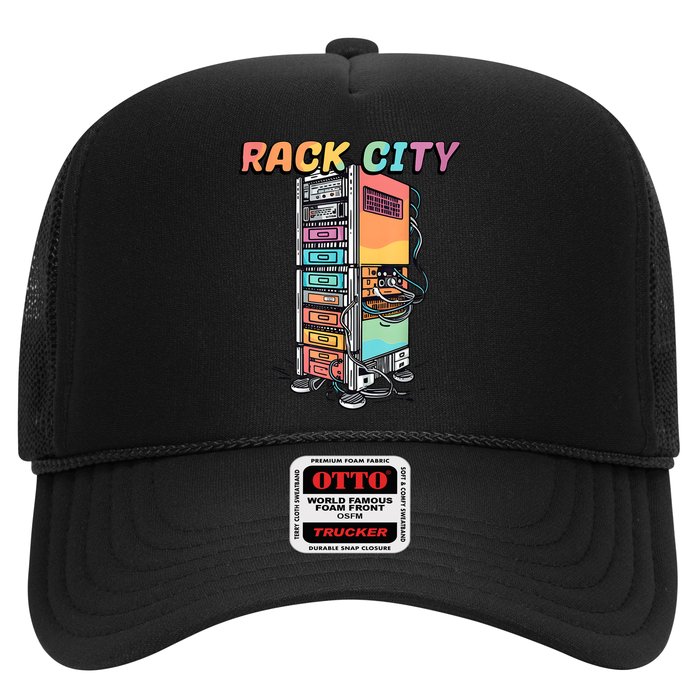 Rack City Network Server Rack Network Engineer Homelab Trucker Hat