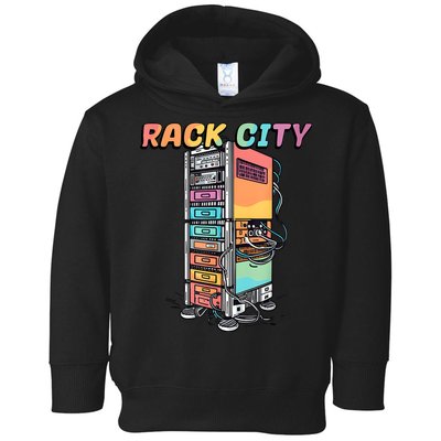 Rack City Network Server Rack Network Engineer Homelab Toddler Hoodie