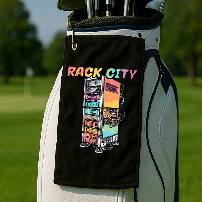 Rack City Network Server Rack Network Engineer Homelab Golf Towel