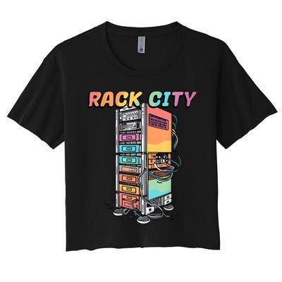 Rack City Network Server Rack Network Engineer Homelab Crop Top