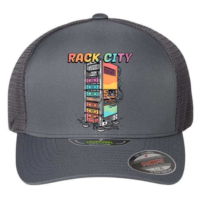 Rack City Network Server Rack Network Engineer Homelab Flexfit Unipanel Trucker Cap