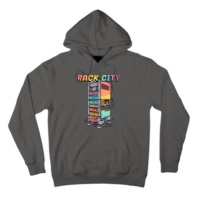 Rack City Network Server Rack Network Engineer Homelab Hoodie