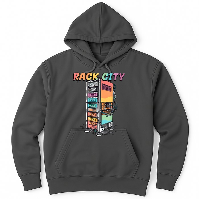 Rack City Network Server Rack Network Engineer Homelab Hoodie