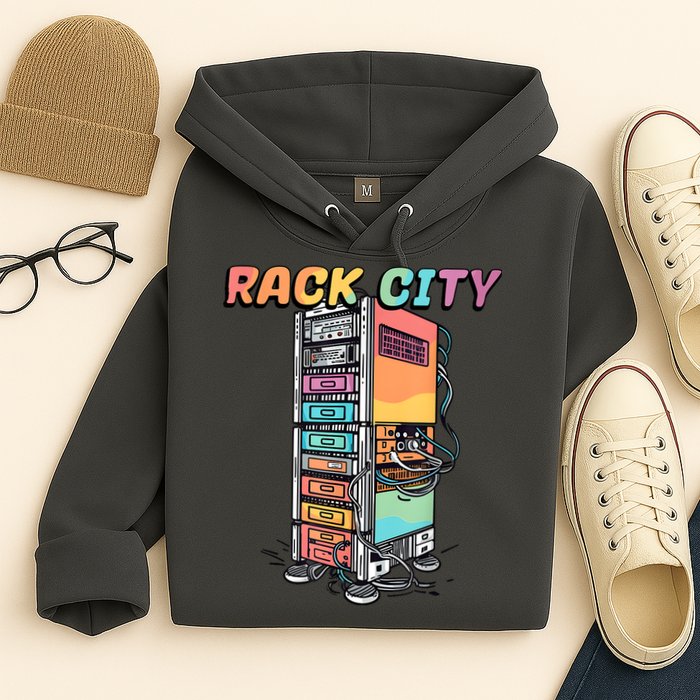 Rack City Network Server Rack Network Engineer Homelab Hoodie