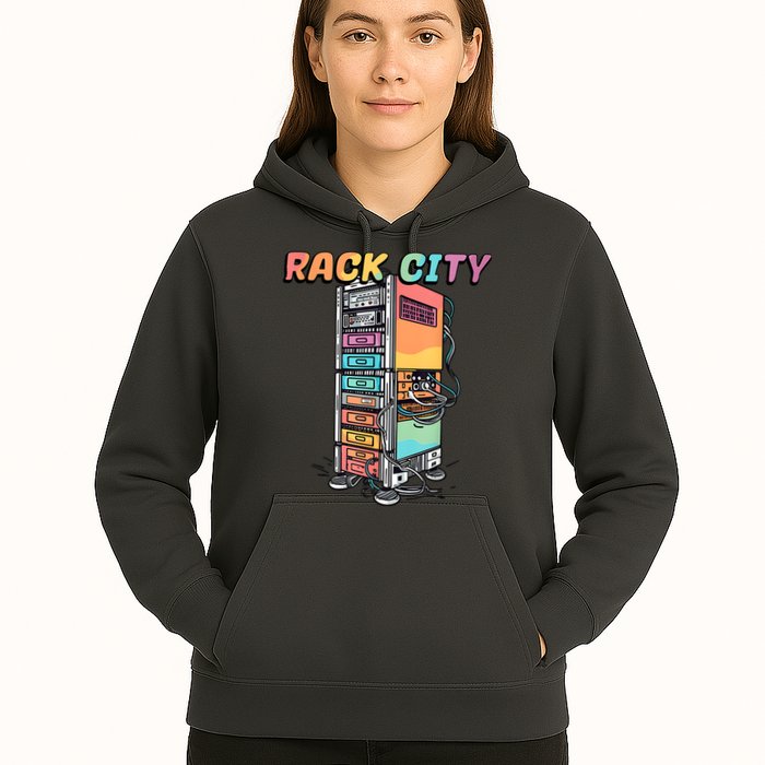 Rack City Network Server Rack Network Engineer Homelab Hoodie