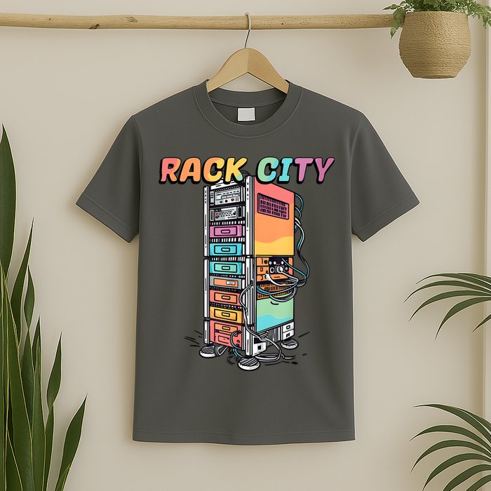 Rack City Network Server Rack Network Engineer Homelab T-Shirt